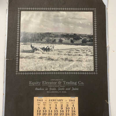 1941 Equity Elevator & Trading Co. Calendar