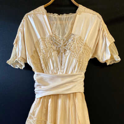 1914 Wedding Dress of Mrs. Lynn Redmon (Clara Sophia Elken) Sarles Sr.