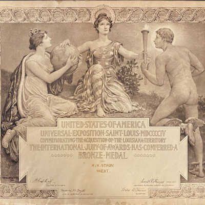 USA Universal Exposition - Bronze - Wheat, H. H. Strom