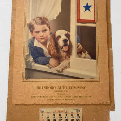 1945 Hillsboro Auto Company Calendar