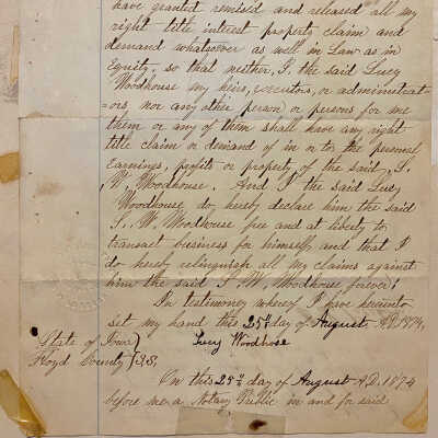 Sale of Property Document from 1874