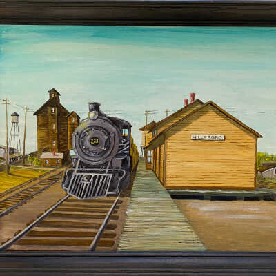 Painting of Old Hillsboro Depot by Patricia Wickman