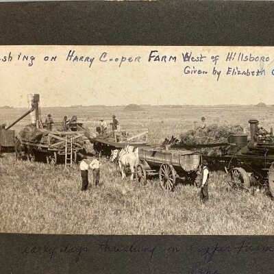 Threshing on Harry Cooper Farm