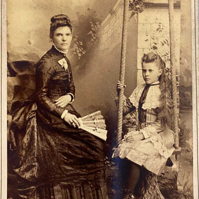 Unknown woman and child