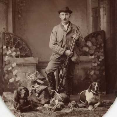 A. G. Foogman with Hunting Dogs
