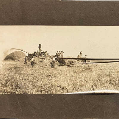 Threshing on the J. L. Berg Farm in 1909