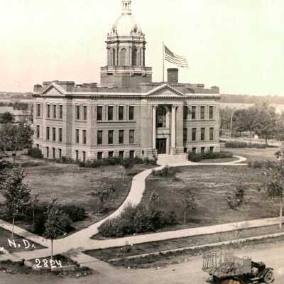 1920 Postcard of the Traill County Courthouse