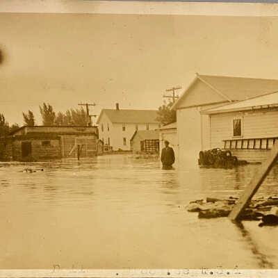 Flooding by the Ericksen Store in Hillsboro
