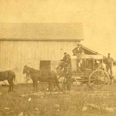 Robert Stanley -Stage Coach that ran from Fargo to Grand Forks. Taken in Caledonia, ND