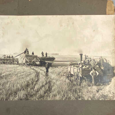 Threshing on Carver Farm, Cummings, ND
