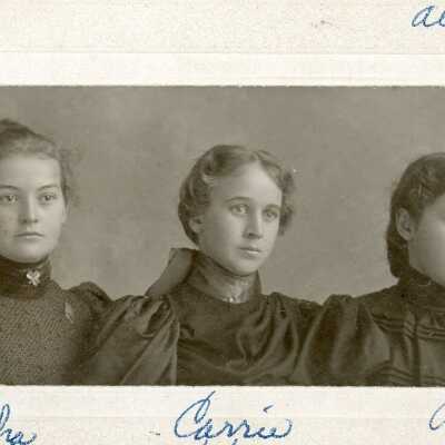 Martha McCain, Carrie Williams, and Ann Carley (all nee Sutton)