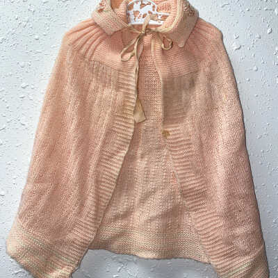 Pink Knit Baby Cape