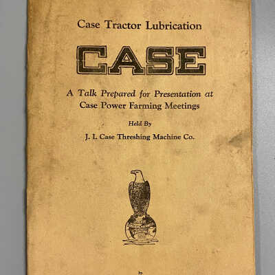 Case Tractor Lubrication Manual