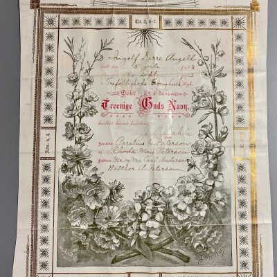 Baptismal Certificate of Ingolv Darre Peterson