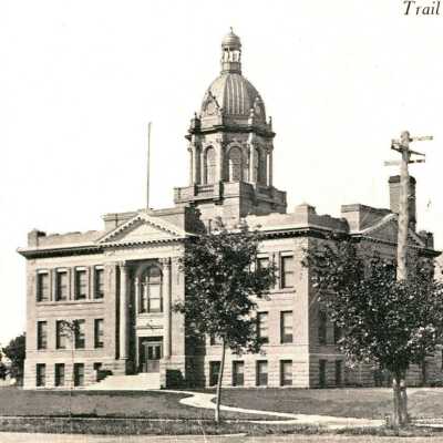 Traill County Courthouse and Jail around 1912