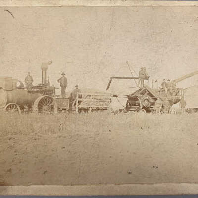 Threshing and crew with Boarding House