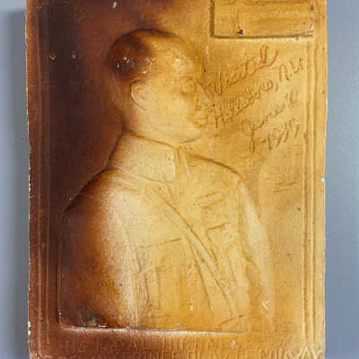 1939 Commemorative Plaque From Prince of Norway Visit