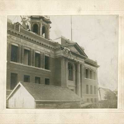 Traill County Courthouse Under Construction - October 19, 1906