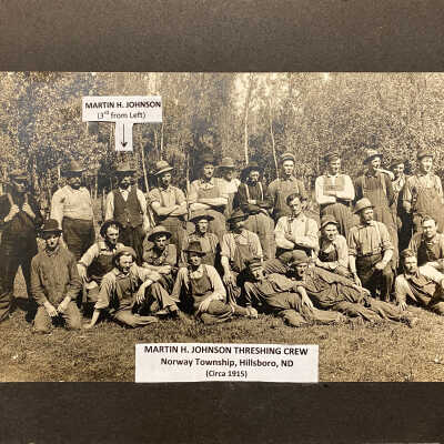 Martin H. Johnson Threshing Crew