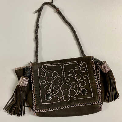 Black Fine-Leather Bag and Coin Purse