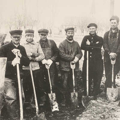 Digging the Basement for the 1st Congregational Church - about 1913