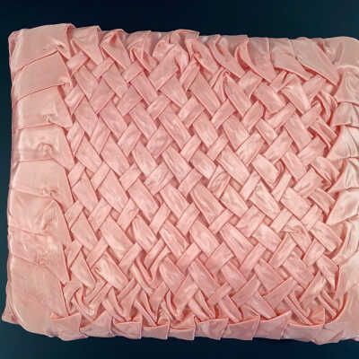 Peachy-Pink Satin Pillow