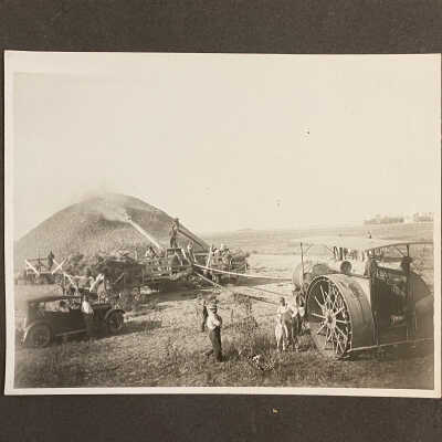 Farm Threshing Scene