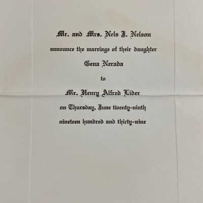 Wedding announcement