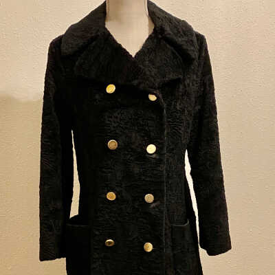 Black Faux Fur Coat