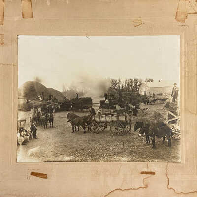 Bundle hauling farm scene