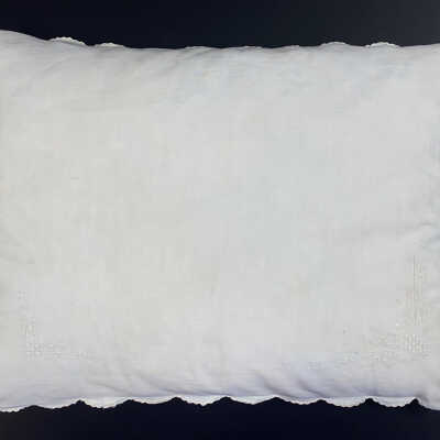 Pale Green Baby Pillow with Embroidery