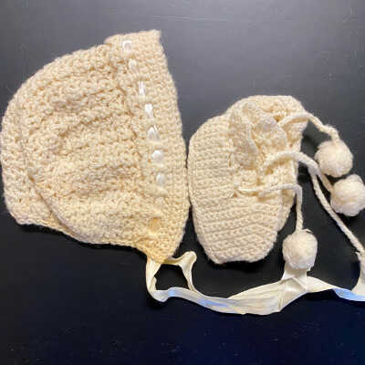 Bonnet and Booties-D