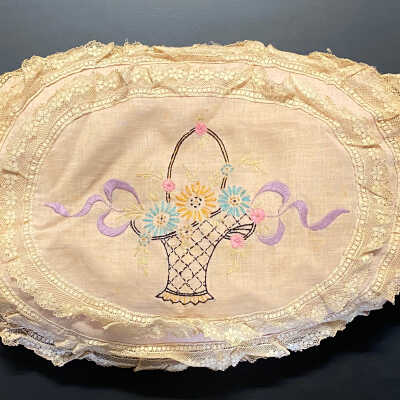 Pre 1895 Embroidered Pillow