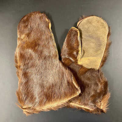 Brown Fur Mittens