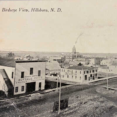 Postcard of Hillsboro, ND to Miss Lena Olson