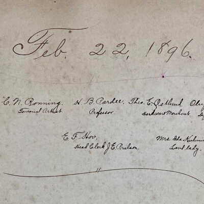 February 22, 1896 - Hillsboro Business People (names identified)