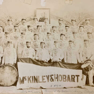 1896 McKinley and Habart Banner held by the Republican Club