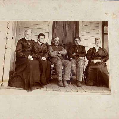 Unknown group on porch