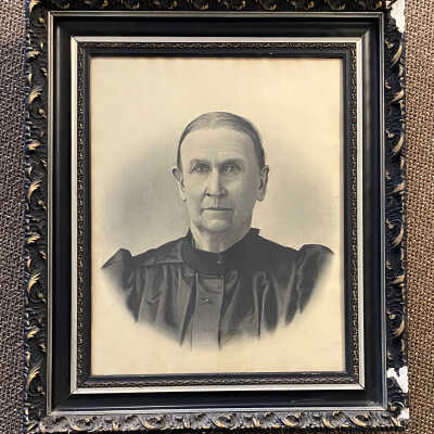 Mrs. Christian Kaldor - Pencil sketch over photograph