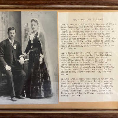 Wedding Photo of Mr. & Mrs. Iver Strand