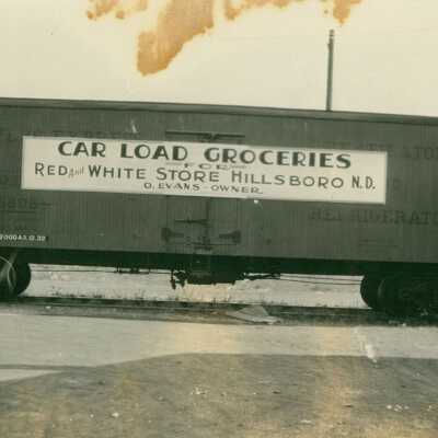 Railroad Car of Groceries - Red & White Store, Hillsboro, ND