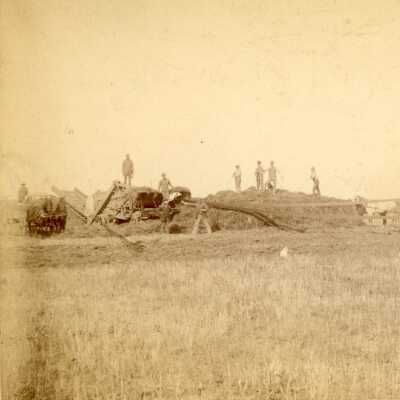Farm Scene - Men in Field