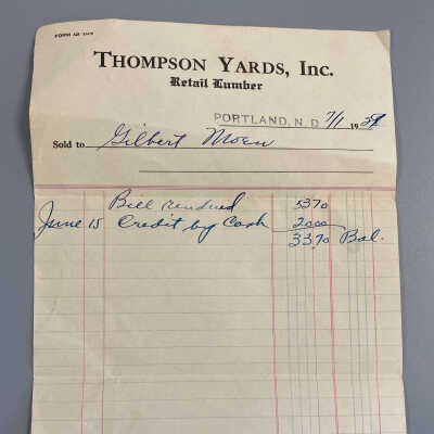 Gilbert Moen - Bank and Business Receipts