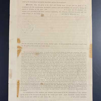 Farm Contract - November 26, 1887