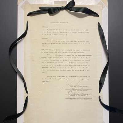 1929 Resolution after Governor E. Y. Sarles death
