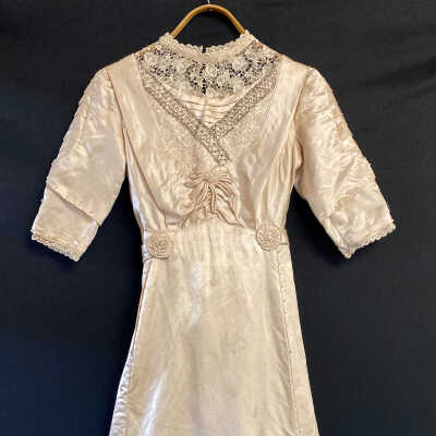 1910 Wedding Dress worn by Mrs. Ole (O.J.) (Hilda Rosted) Dammen
