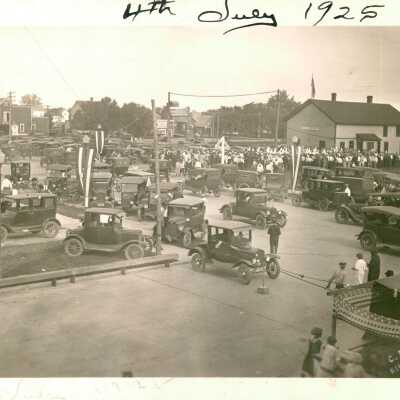 Ku Klux Klan rally at the train station on July 4, 1925, Hillsboro, ND