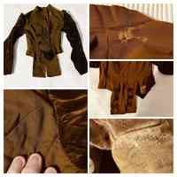 Woman's Brown Wool and Velvet Bodice (Six-Button Front) - Image 3