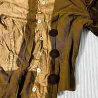 Woman's Brown Wool and Velvet Bodice (Six-Button Front) - Image 4