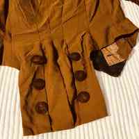 Woman's Brown Wool and Velvet Bodice (Six-Button Front) - Image 9